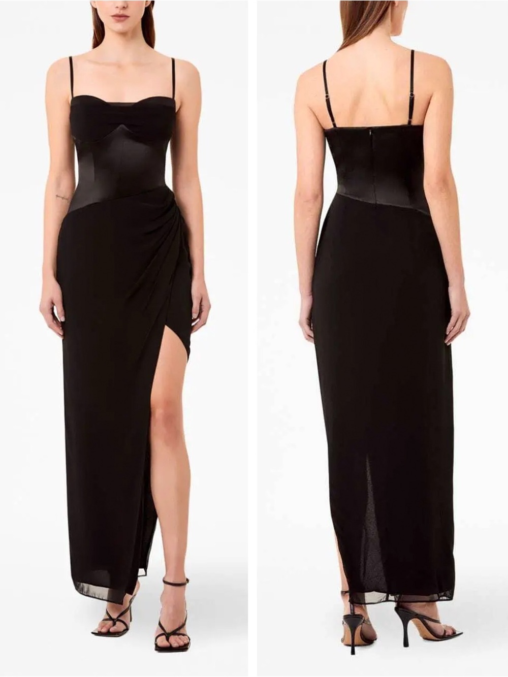NWT - Nicholas - Solara Bustier-style Gown - Black